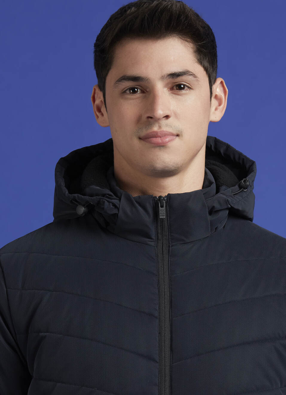 Navy Full Sleeve Hooded Jacket, , large image number 4