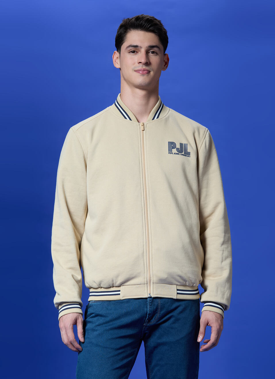 Fawn Baseball Neck Full Sleeve Lightweight Sweatshirt, , large image number 1