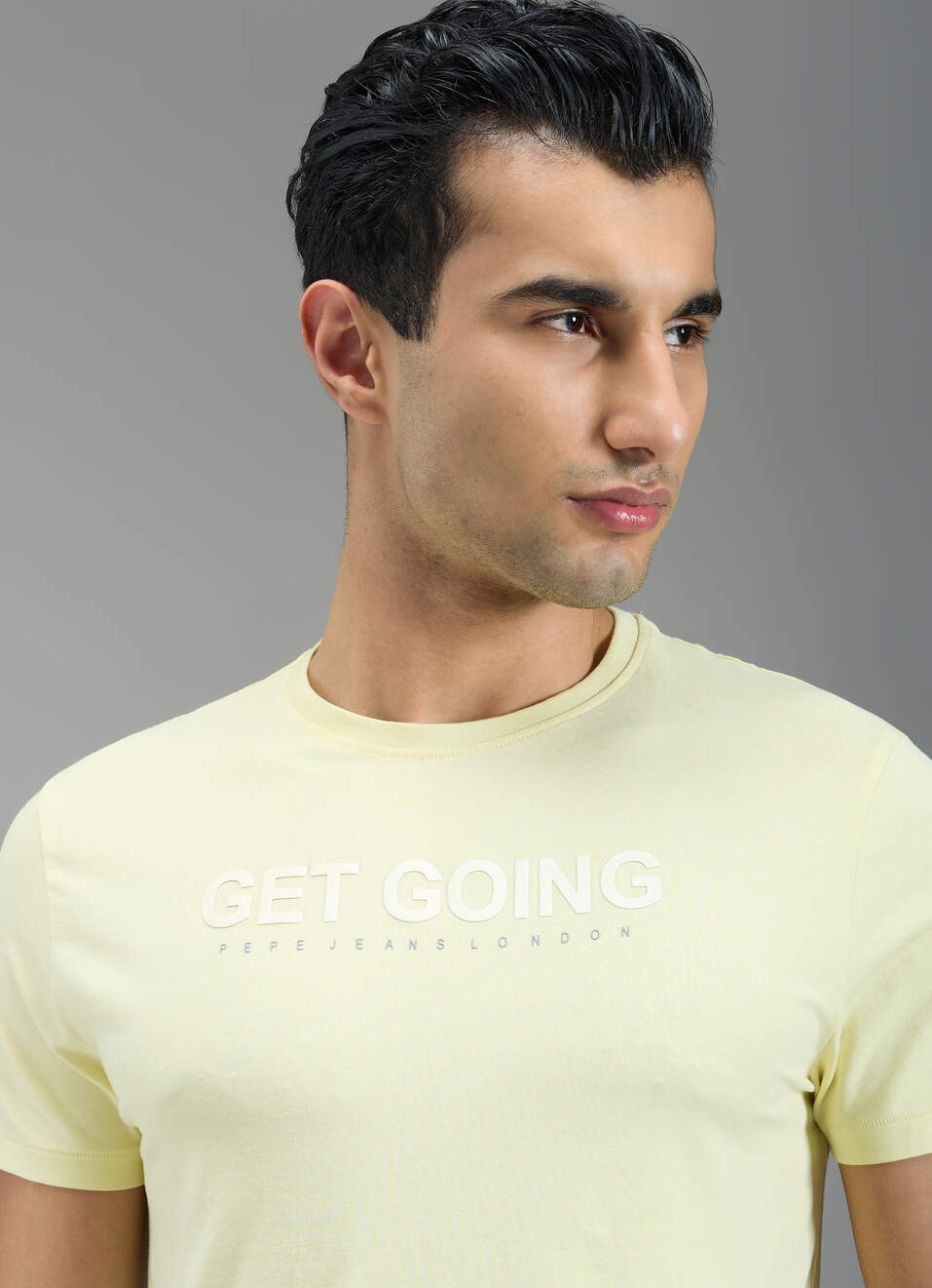 Men Blue Short Sleeve Stretch T-shirt, , large image number 4