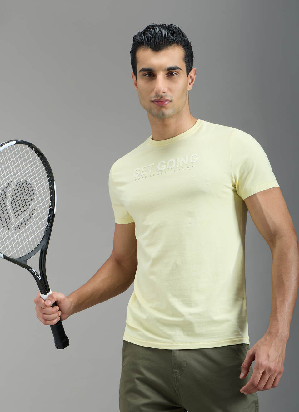 Men Blue Short Sleeve Stretch T-shirt, , large image number 0