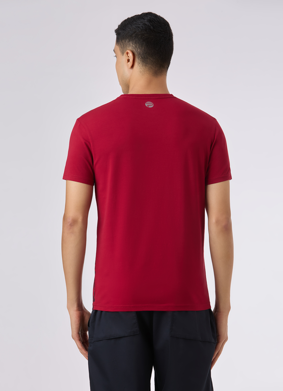 Men Red Abstract Print Short Sleeve  T-shirt, , large image number 2