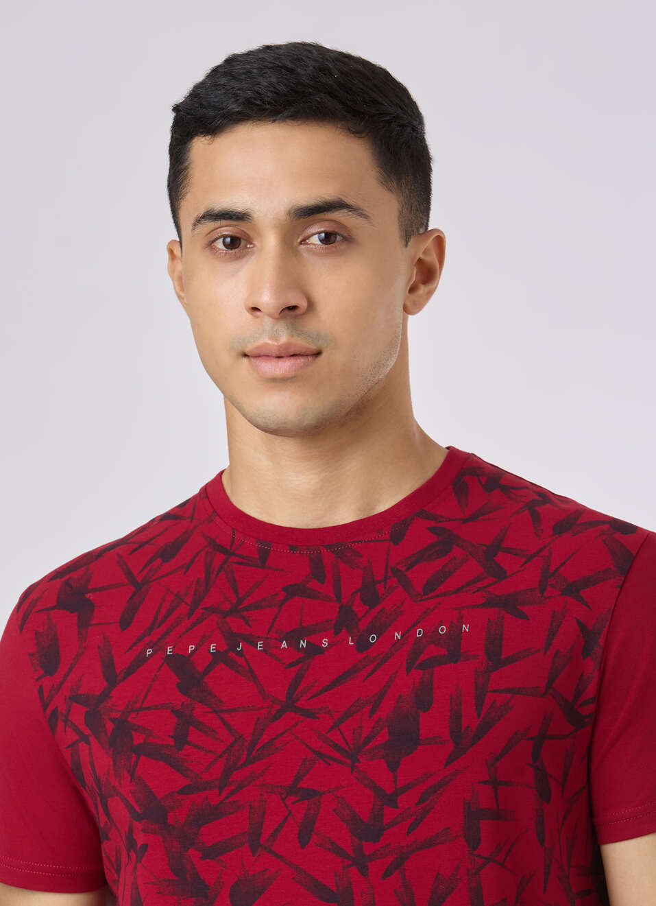 Men Red Abstract Print Short Sleeve  T-shirt, , large image number 4