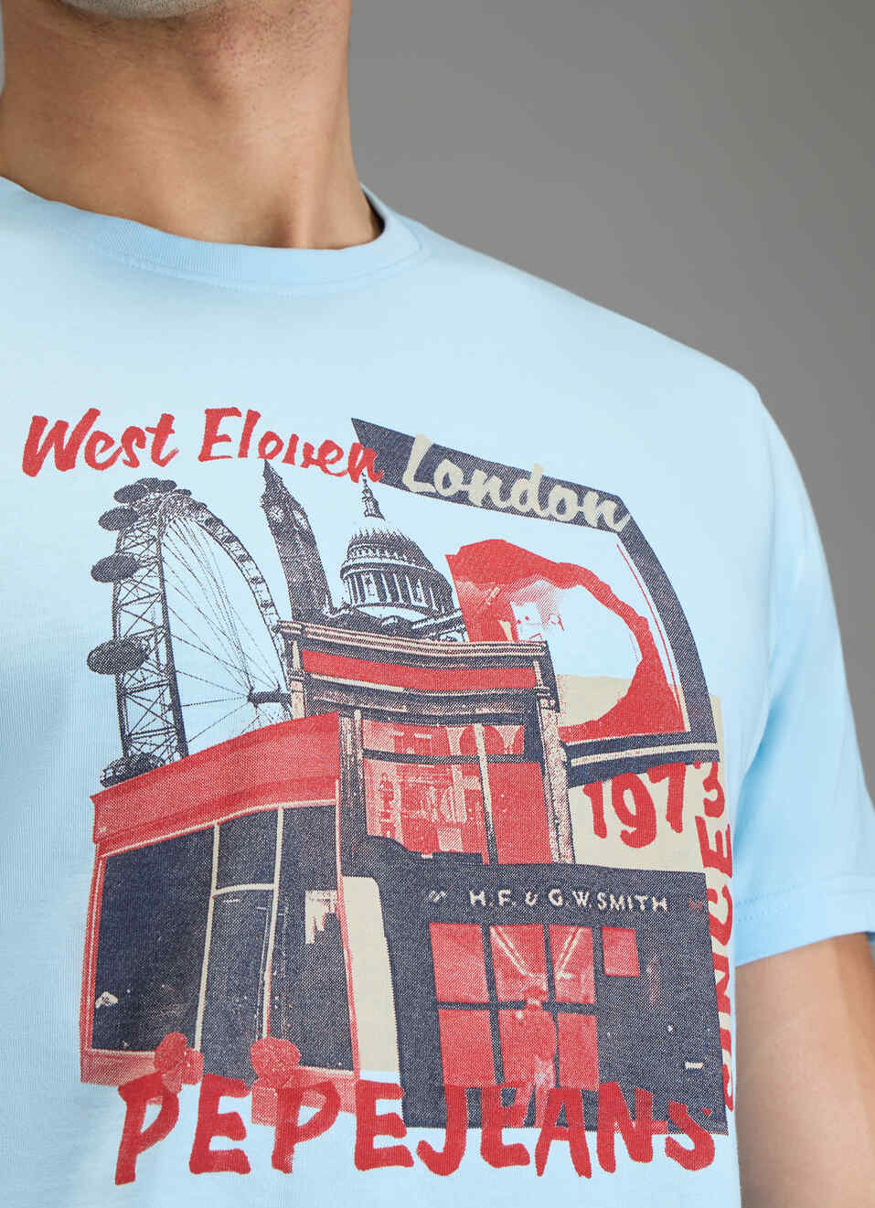 Men Blue Graphic Print Slim Fit T-shirt, , large image number 6