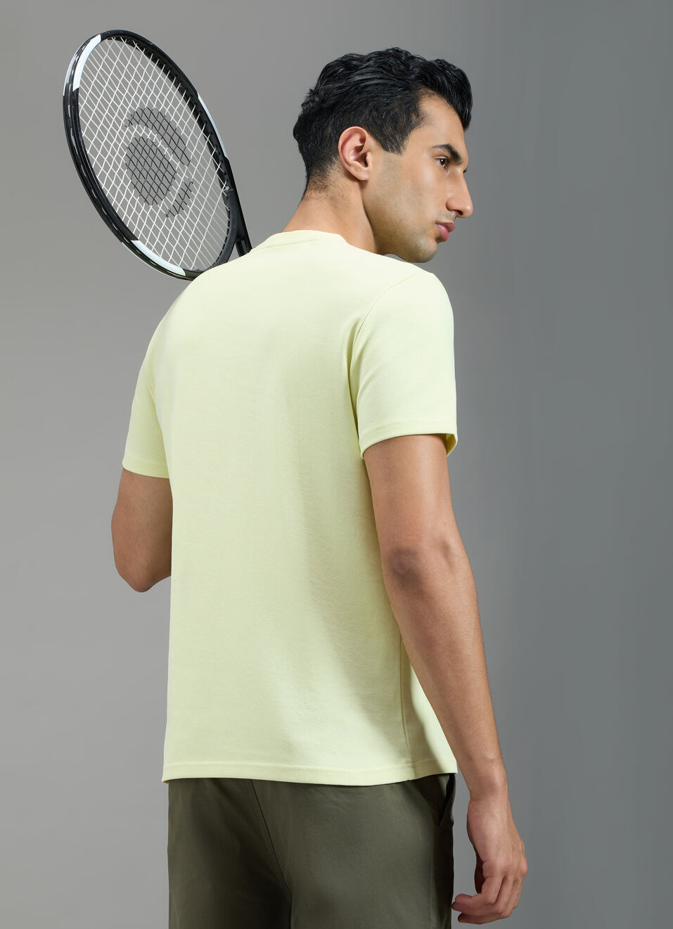Men Yellow Graphic Print Slim Fit T-shirt, , large image number 2