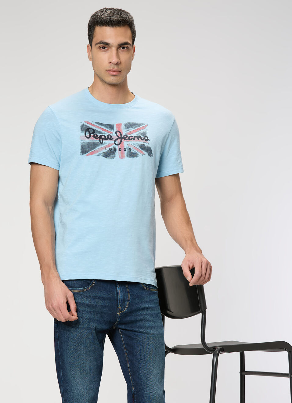 Men Off White Slim Graphic T-shirt, , large image number 0