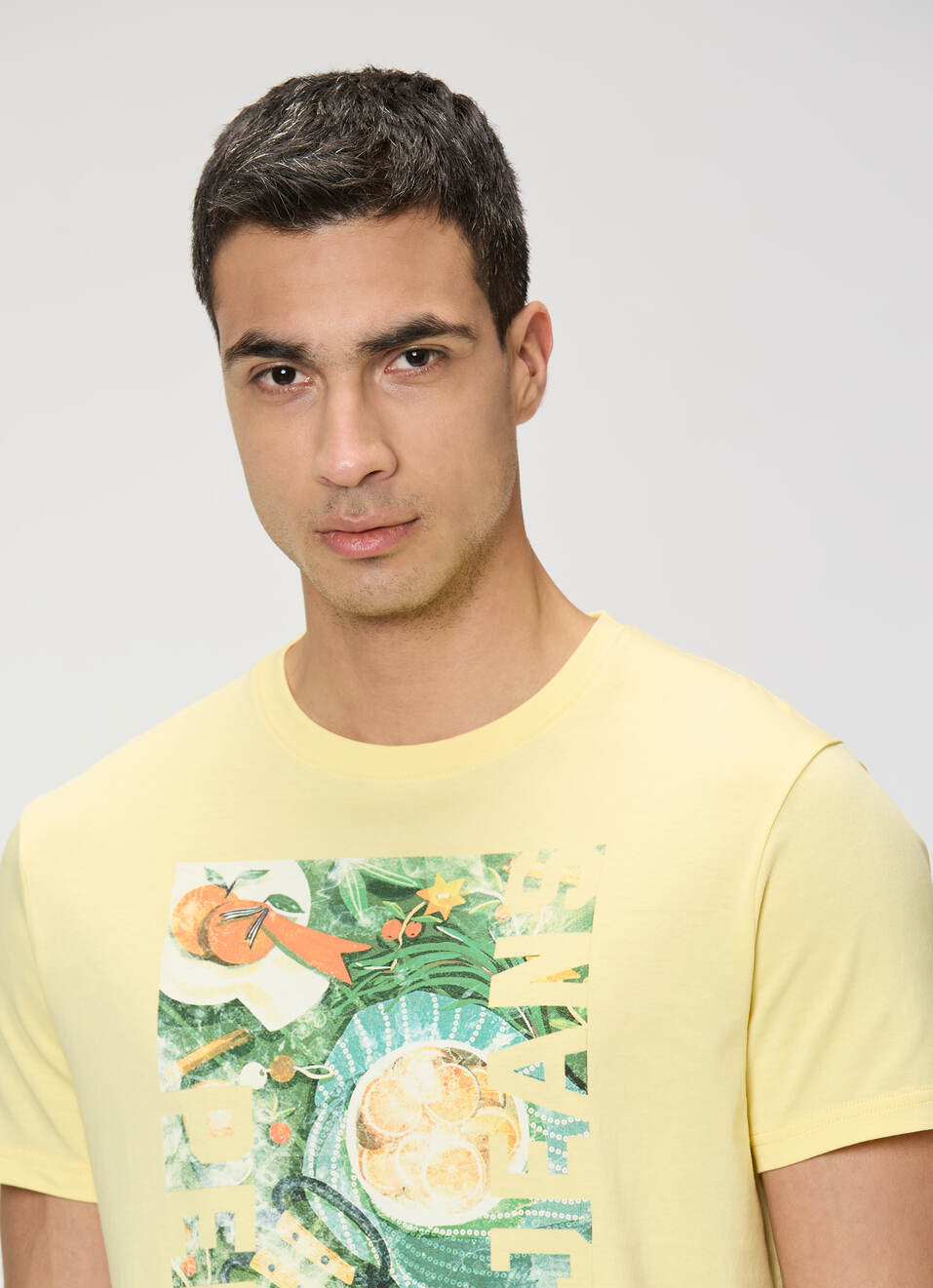 Men White Slim Graphic T-shirt, , large image number 4
