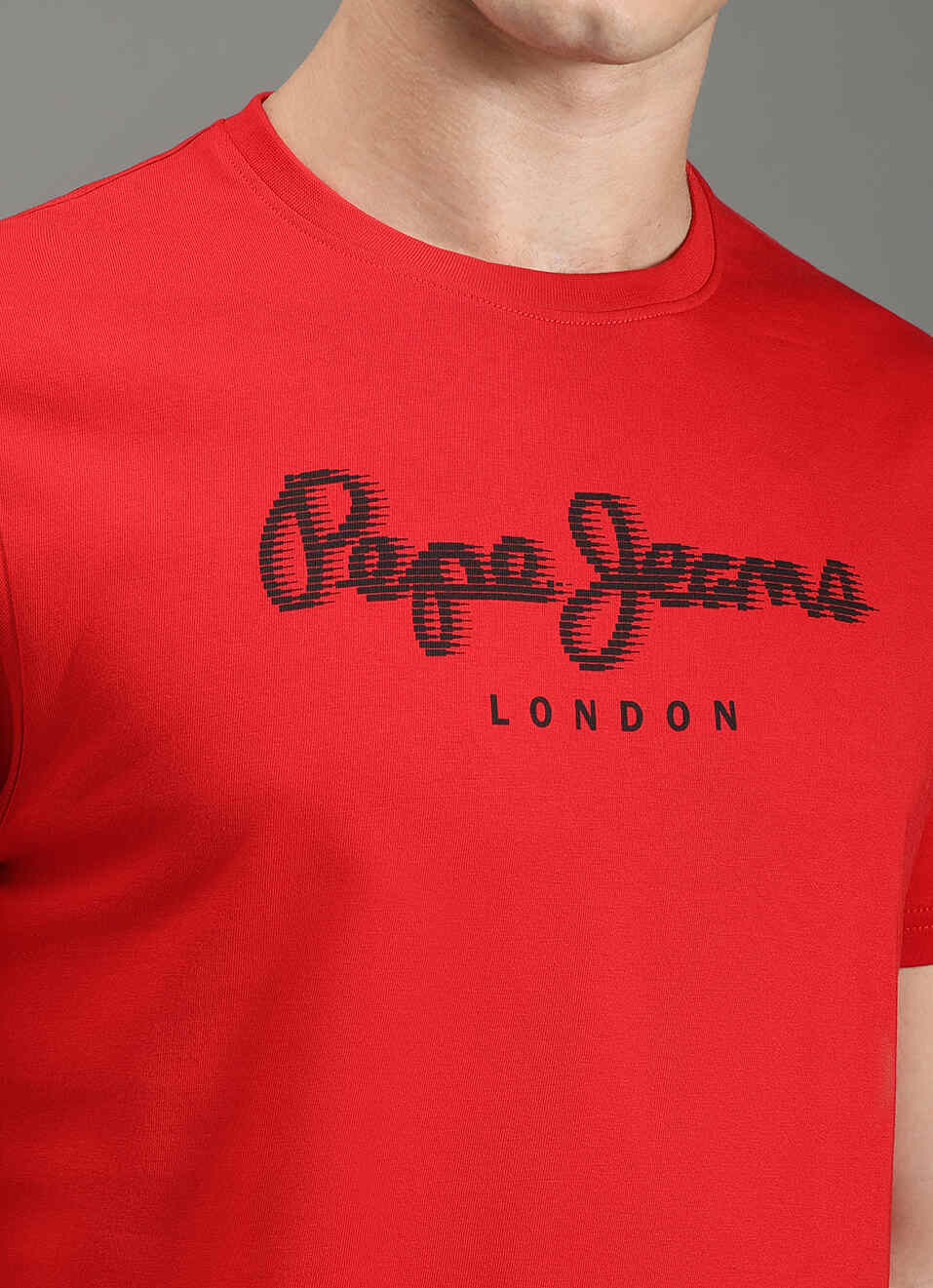 Men Red Graphic Slim Fit T-shirt, , large image number 1