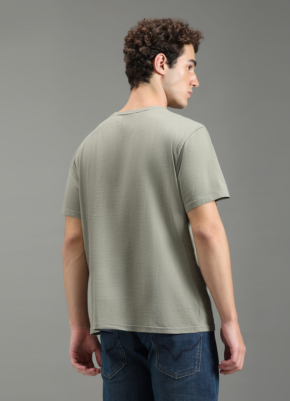 Men Green Relaxed Fit Graphic T-shirt, , large image number 2