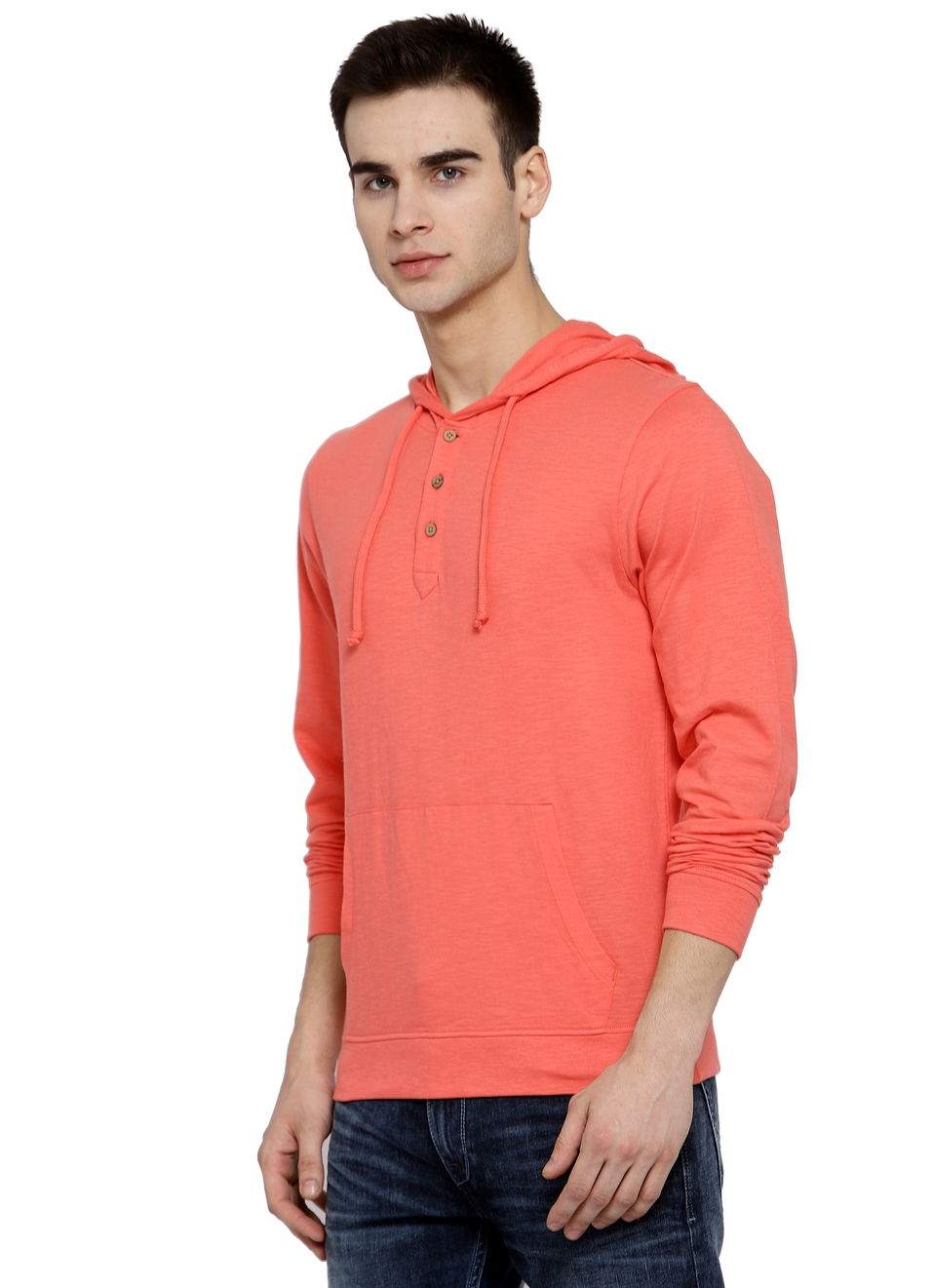 Brutus Hoodie T-Shirt With Button Placket, , large image number 2