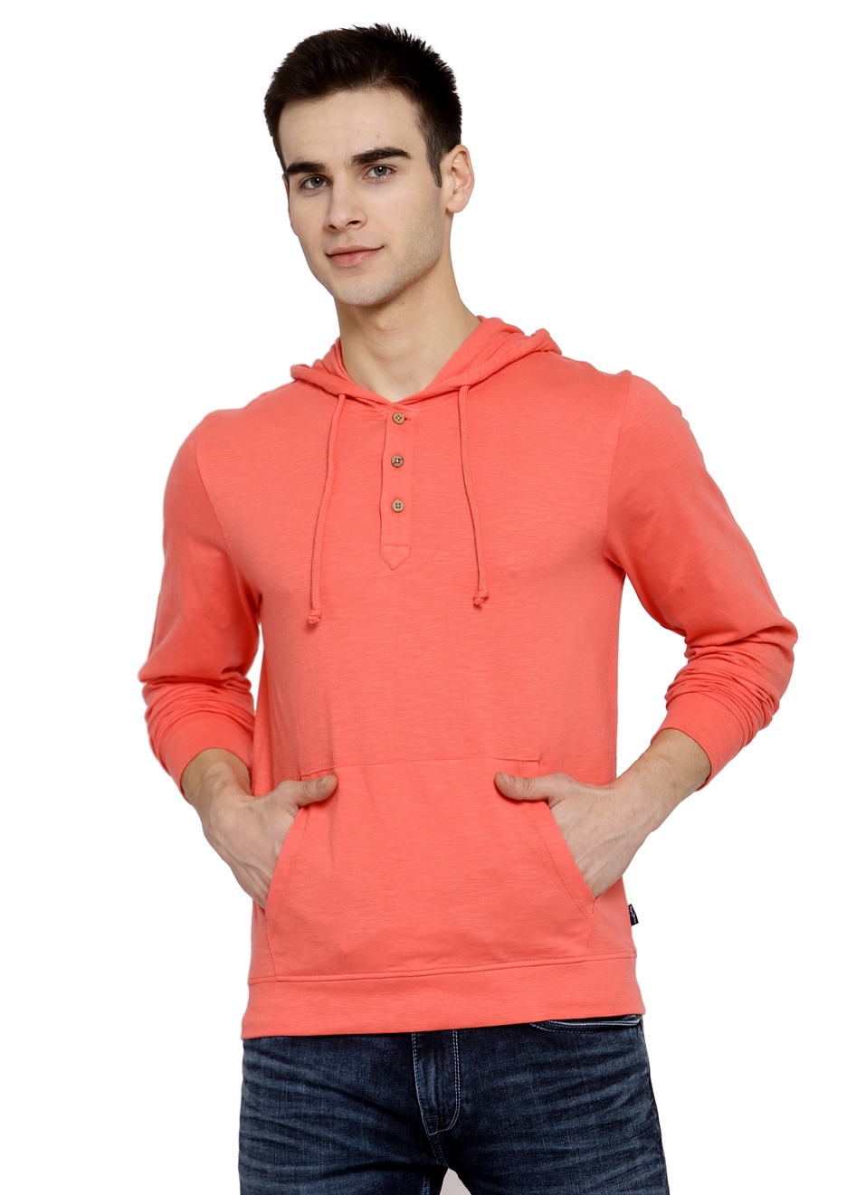Brutus Hoodie T-Shirt With Button Placket, , large image number 0