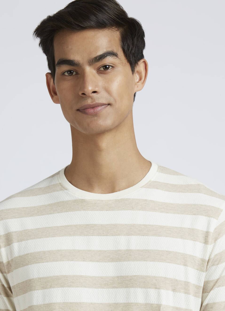 Ecru Stripes Full Sleeves T-shirt, , large image number 4