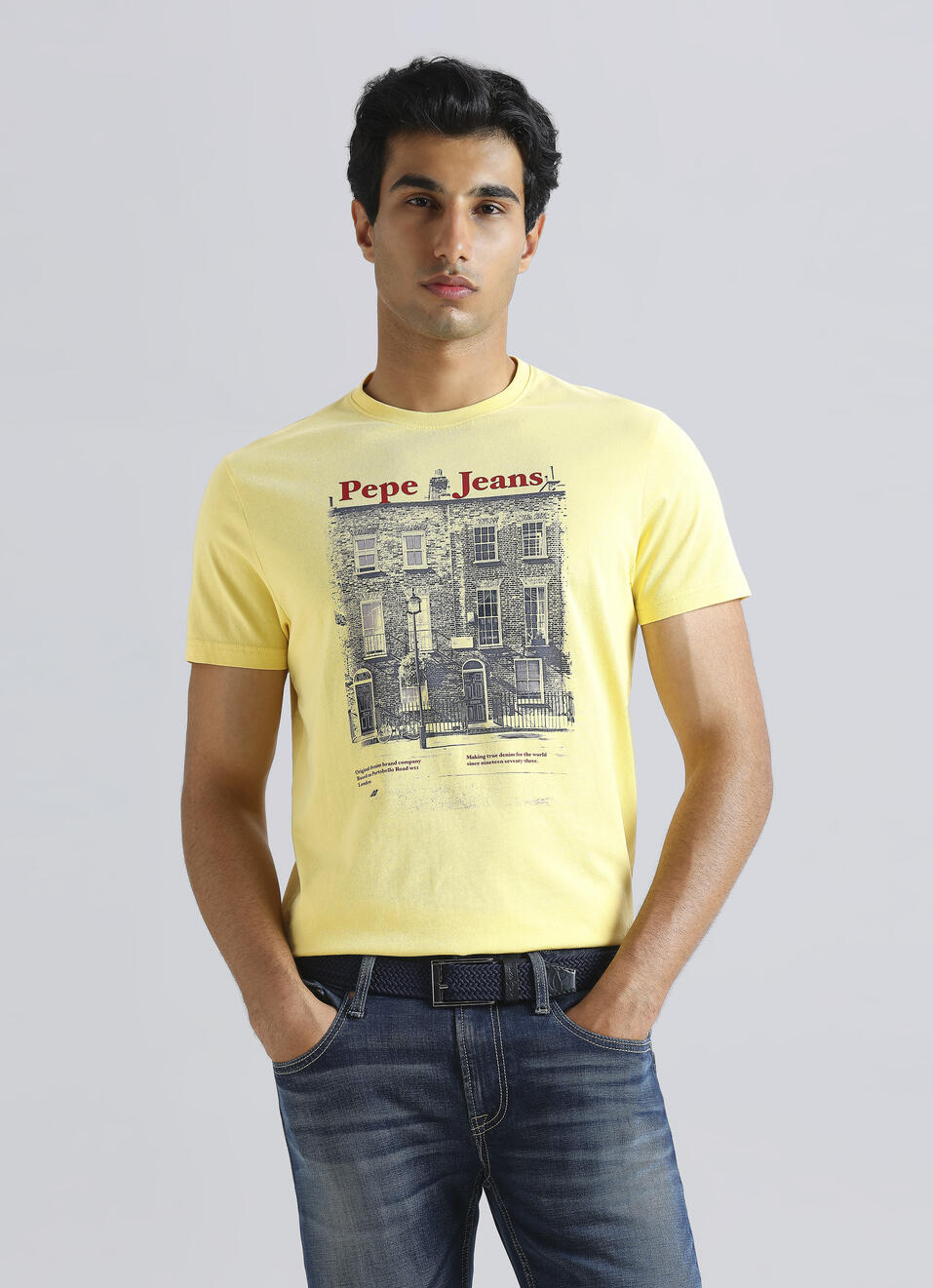 Yellow Graphic Print Short Sleeve T-shirt, , large image number 0