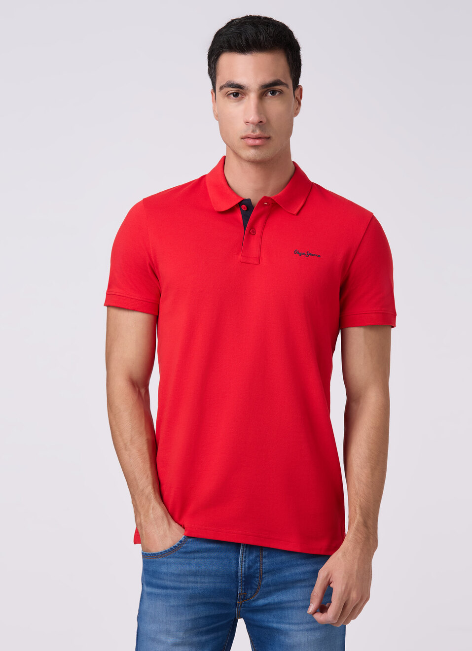Men Purple Regular Fit Polo, , large image number 1
