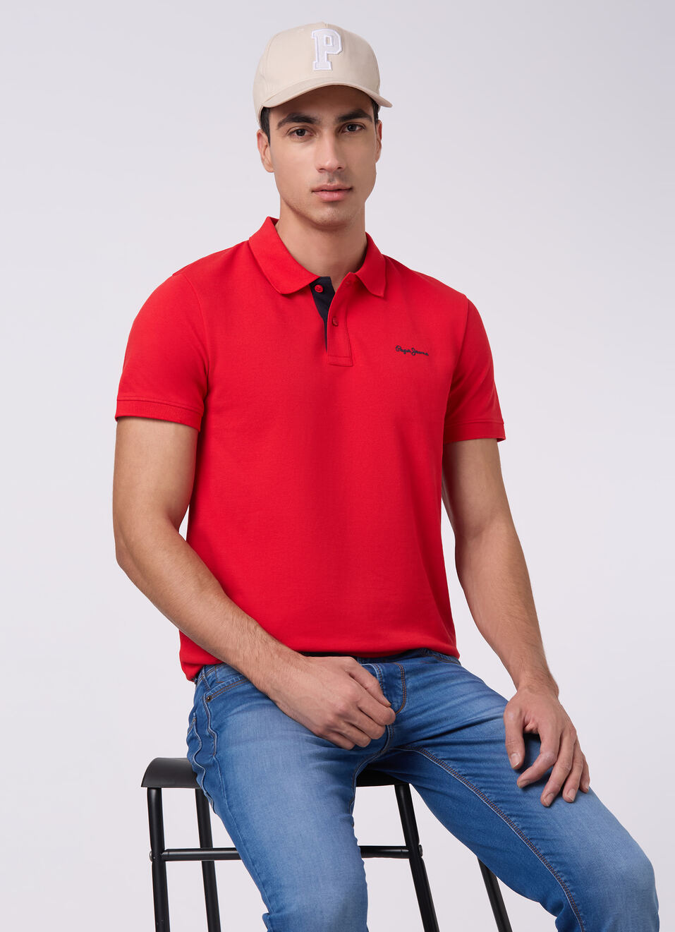 Men Purple Regular Fit Polo, , large image number 0