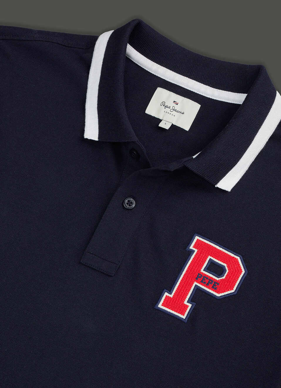 Men Navy Regular Fit Polo Collar T-shirt, , large image number 3