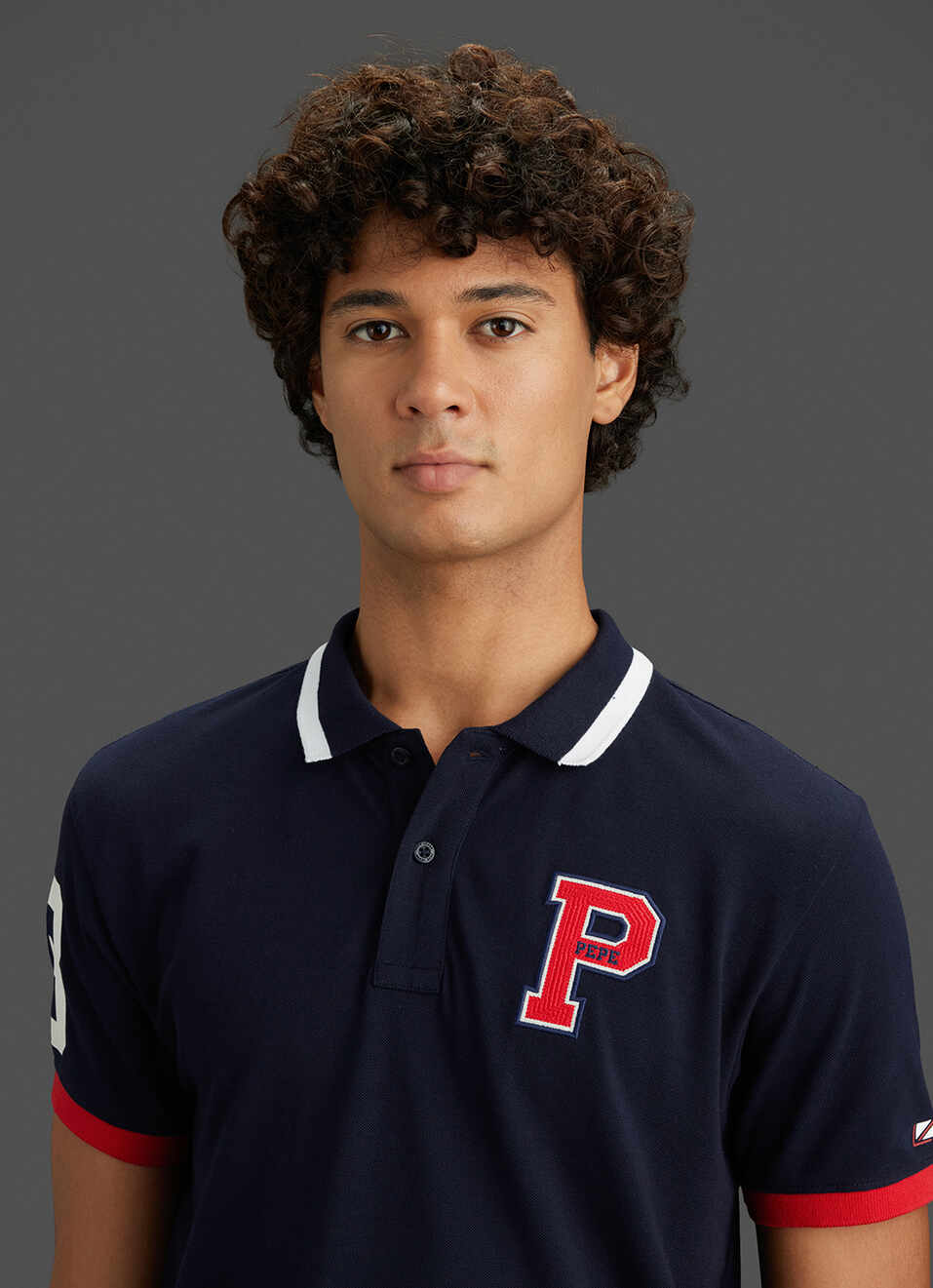 Men Navy Regular Fit Polo Collar T-shirt, , large image number 4