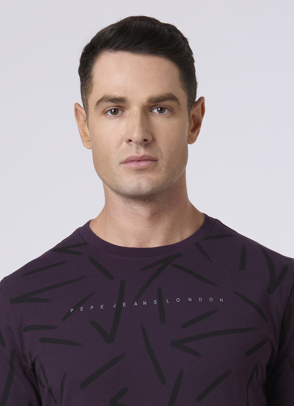 Men Purple Abstract Print Sweatshirt, , large image number 4