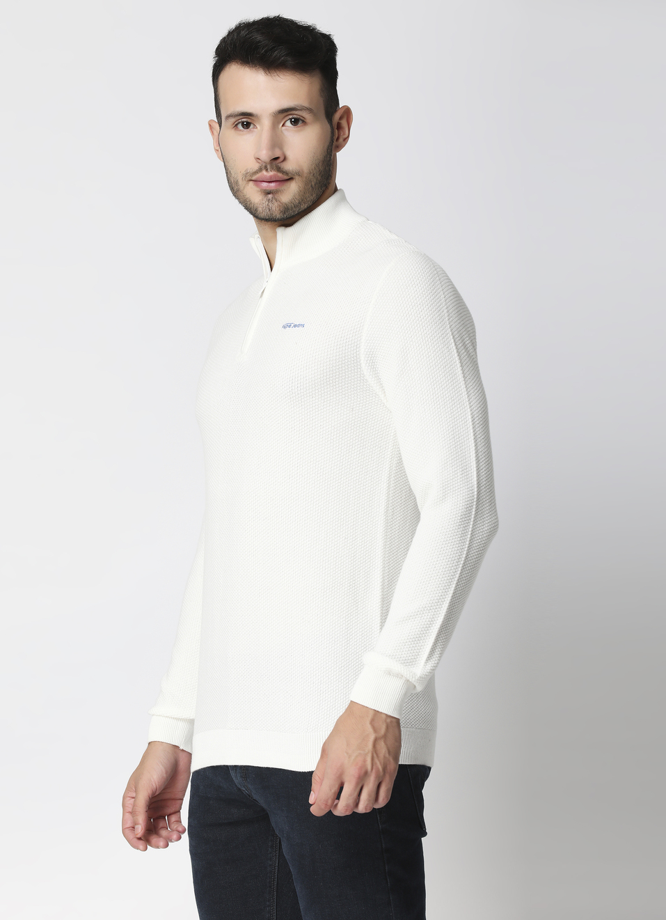 Albion Quarter Zip High Neck Sweater, , large image number 3